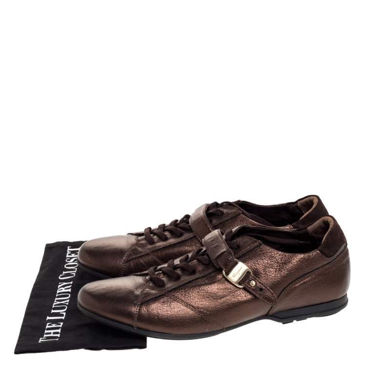 bronze sneakers