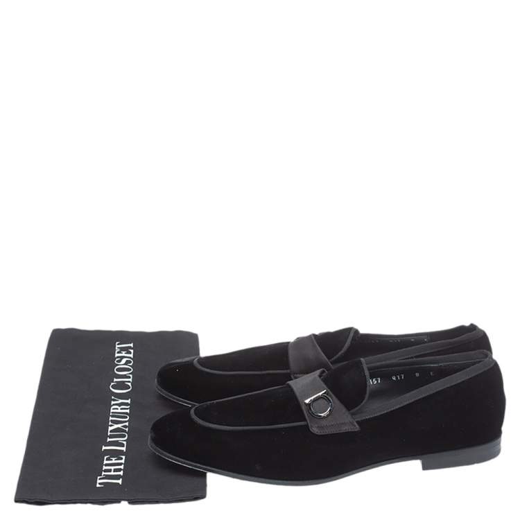 salvatore ferragamo andrea velvet loafers