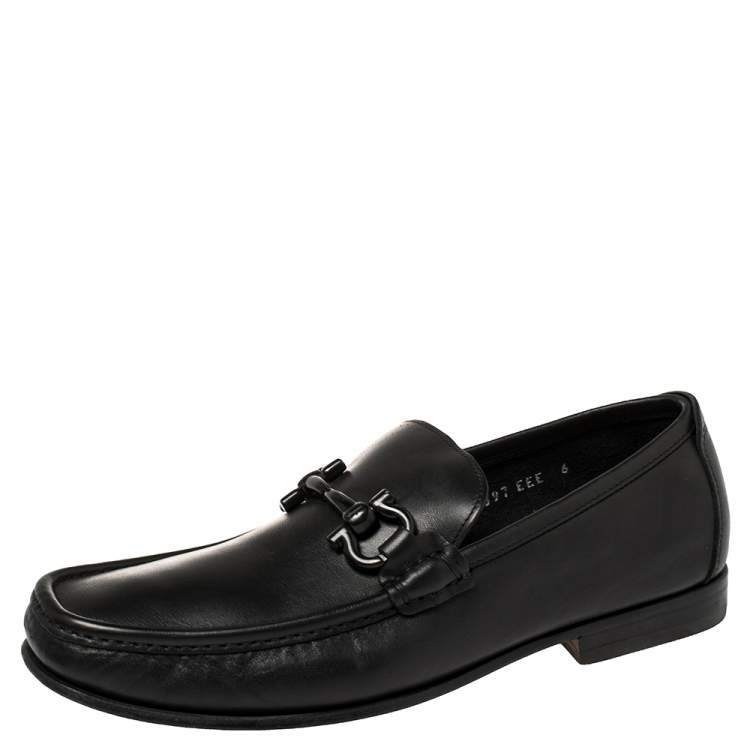 Salvatore Ferragamo Black Leather Parigi Loafers Size 40 Salvatore Ferragamo
