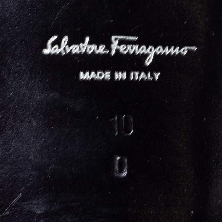 Pre Owned Salvatore Ferragamo Dark Red Velvet Lord 2 Horsebit Loafers Size 44