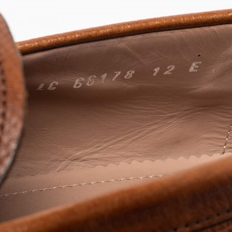 Pre Owned Salvatore Ferragamo Brown Leather Connor Loafers Size 46
