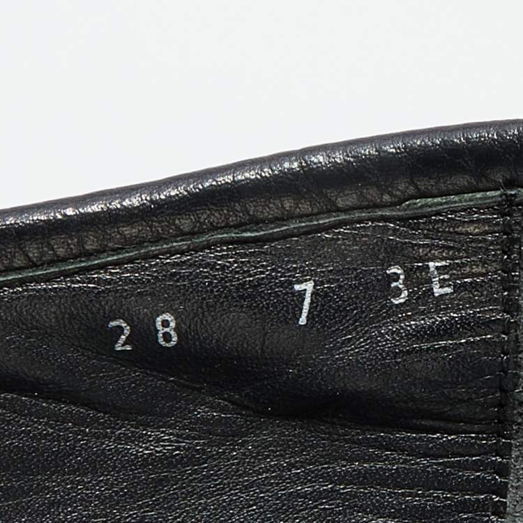 Pre Owned Salvatore Ferragamo Black Leather Mason Gancio Bit Slip On Loafers Size 41