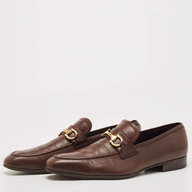 Brand new Salvatore Ferragamo leather horse bit heeled loafers. Size 9  women.