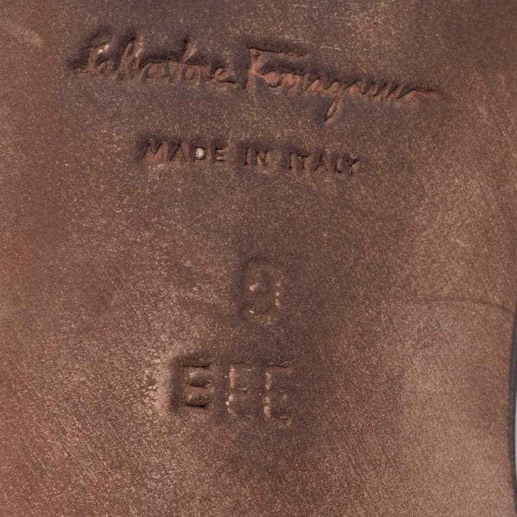 Pre Owned Salvatore Ferragamo Black Leather Gancini Bit Loafers Size 43