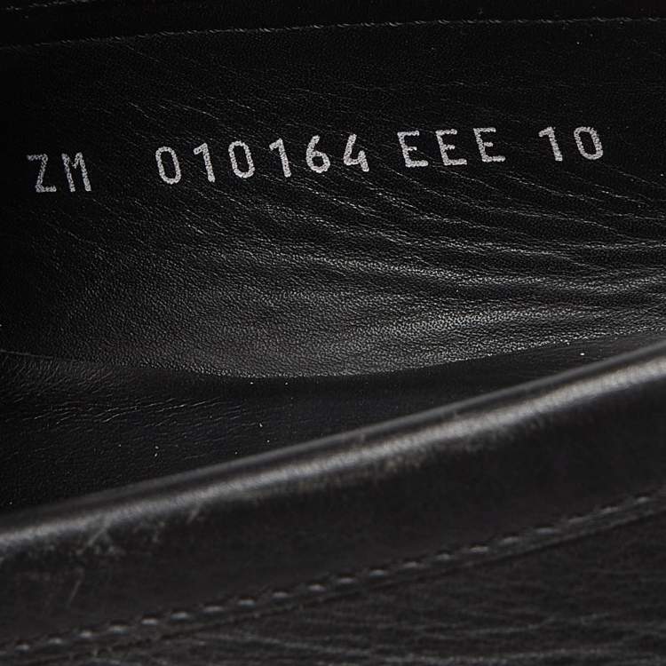 Pre Owned Salvatore Ferragamo Black Leather  Loafers Size 44