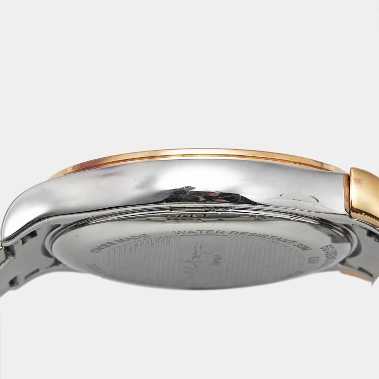 Pre Owned Salvatore Ferragamo 1898 Series FF3070014 Silver White Dial Two-Tone Stainless Steel Men's Wristwatch 40 mm