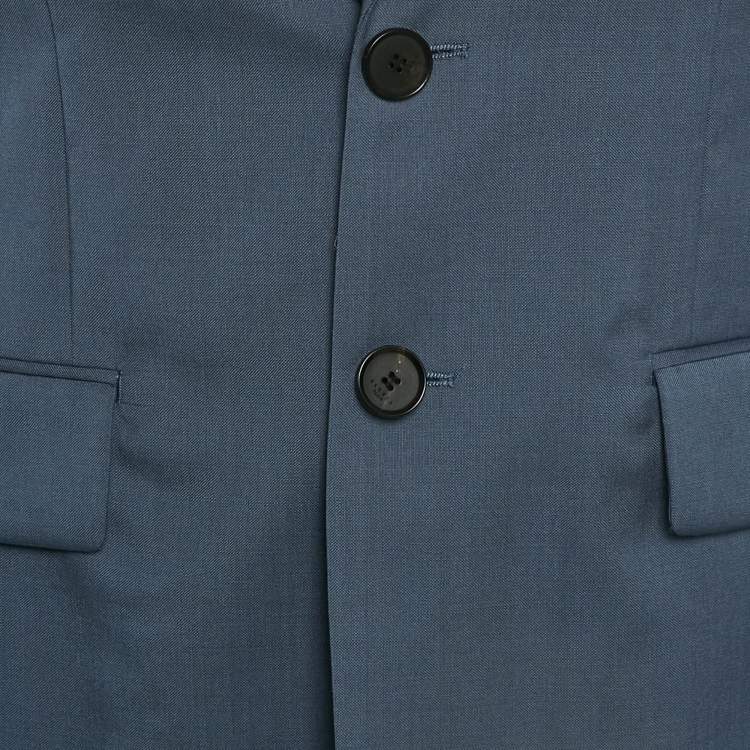 Pre Owned Sandro Blue Wool Single Breasted Blazer M