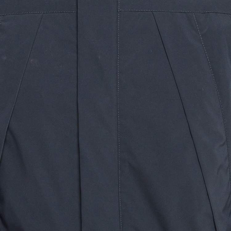 Pre Owned Sandro Navy Blue Synthetic Windy Windbreaker Jacket S