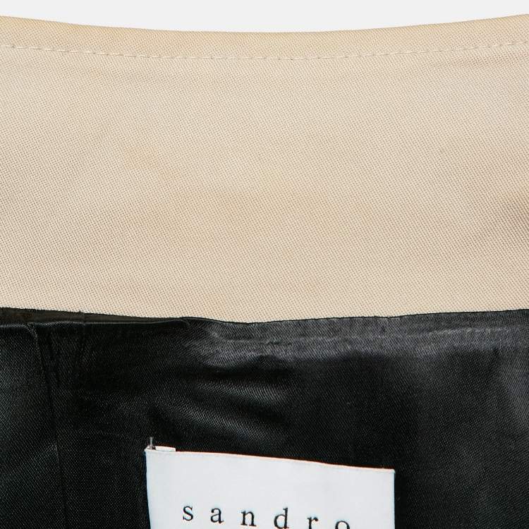 Pre Owned Sandro Beige Cotton Zip-Up  Jacket S