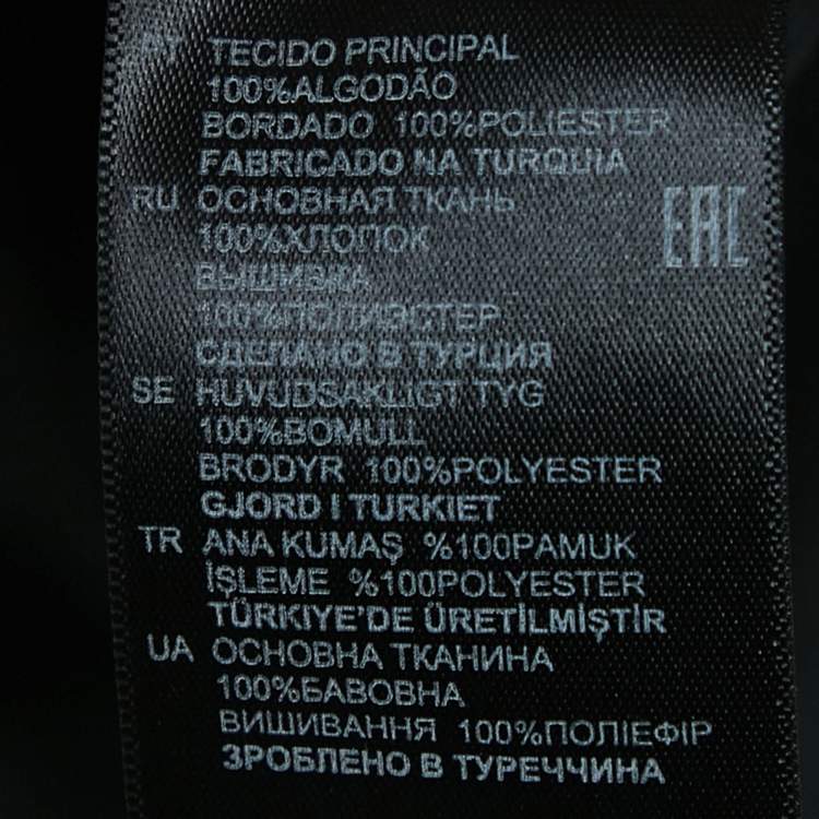 Pre Owned Sandro Black Embroidered Cotton T-Shirt M