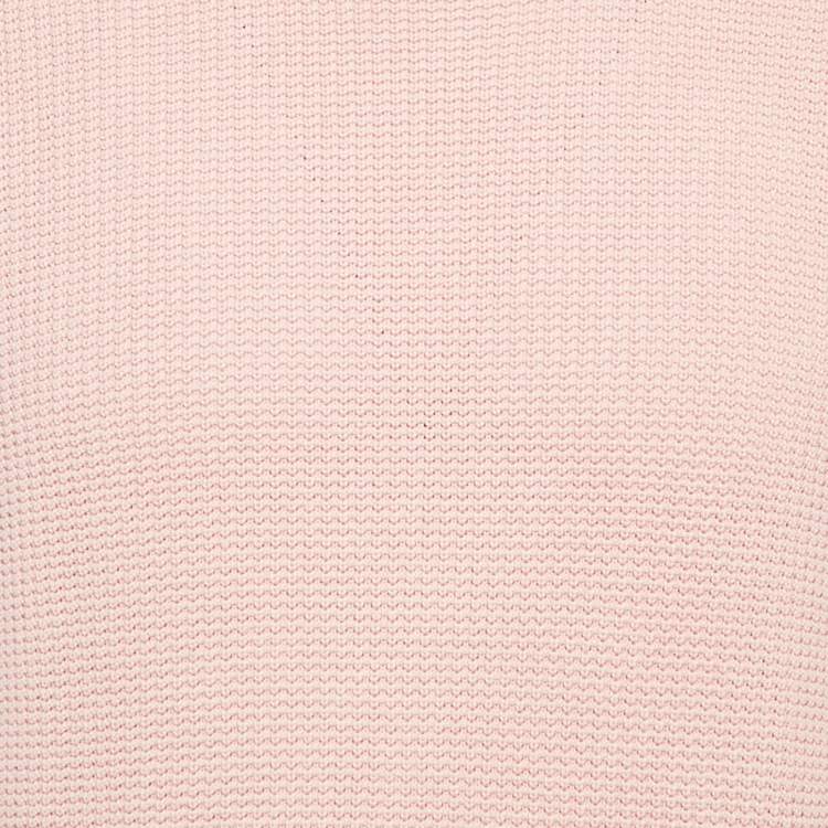 Pre Owned Sandro Pink Cotton Knit Crew Neck Jumper M