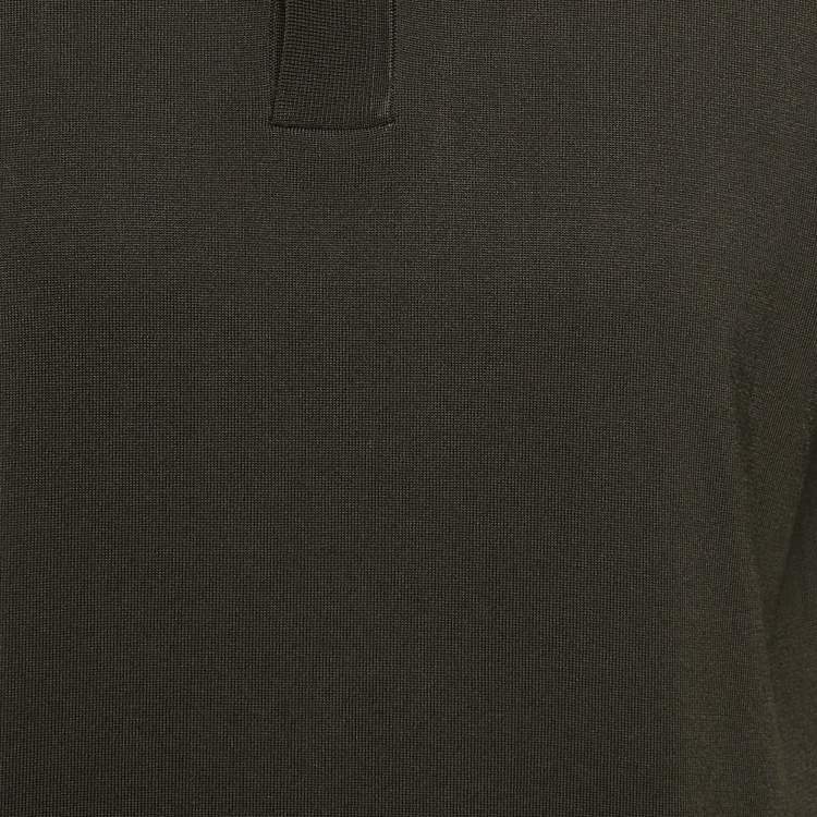 Pre Owned Sandro Black Stretch Knit Polo T-Shirt L