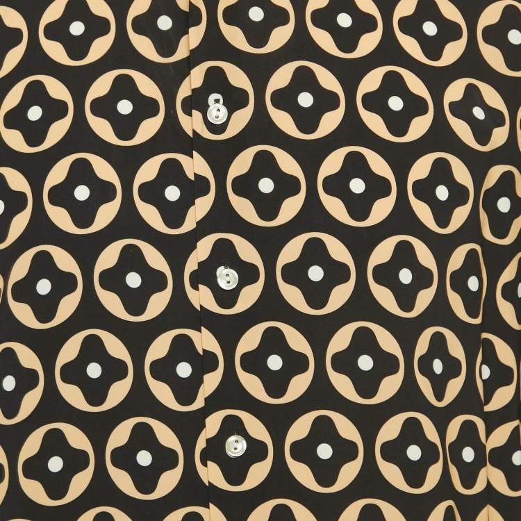 مملوكة مسبقًا Sandro Black Printed Crepe Loose Fit Shirt XS