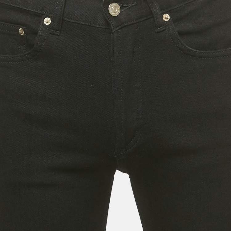 Pre Owned Sandro Black Denim Slim-Fit Jeans M Waist 31"