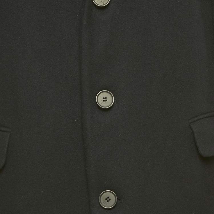 Pre Owned Sandro Navy Blue Wool Blend Mid Length Apollo Coat XL