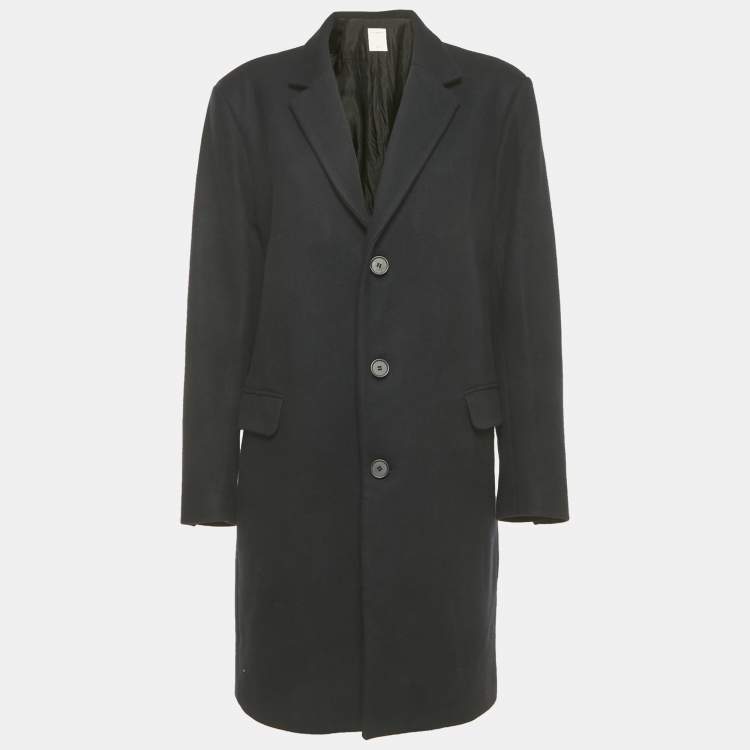 Pre Owned Sandro Navy Blue Wool Blend Mid Length Apollo Coat XL