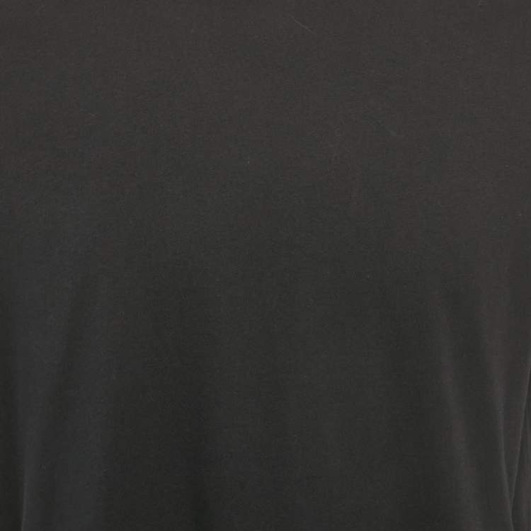 Pre Owned Sandro Navy Blue Jersey Shoulder Stripe Detail T-shirt L