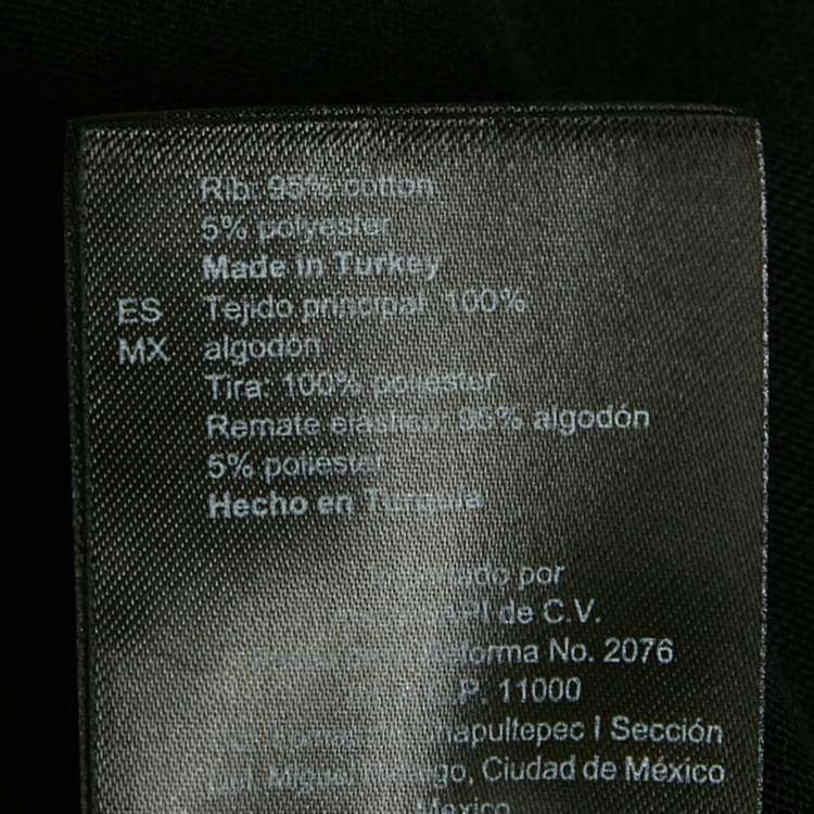 Pre Owned Sandro Navy Blue Jersey Shoulder Stripe Detail T-shirt L