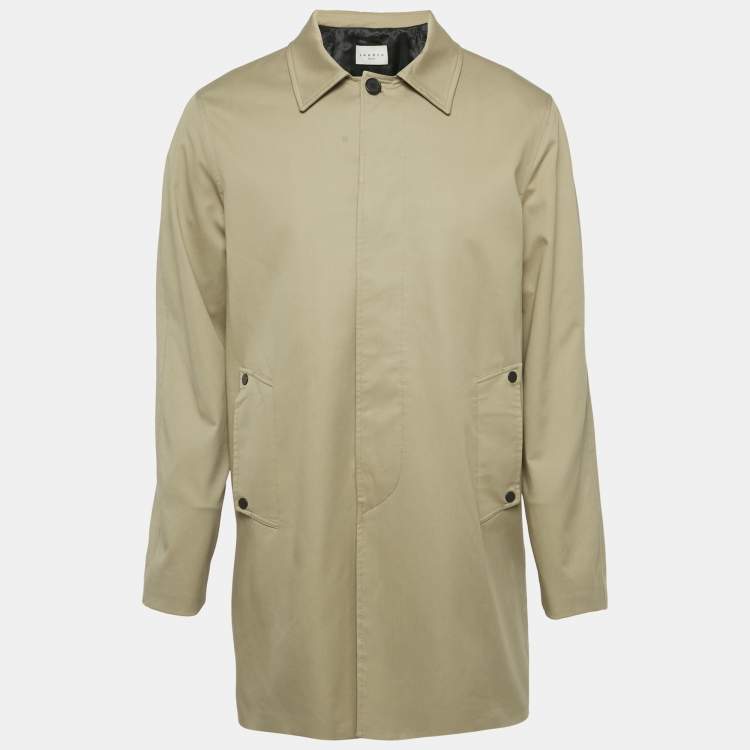 Pre Owned Sandro Beige Gabardine Short Coat XL
