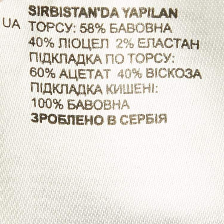 Pre Owned Sandro Beige Gabardine Short Coat XL