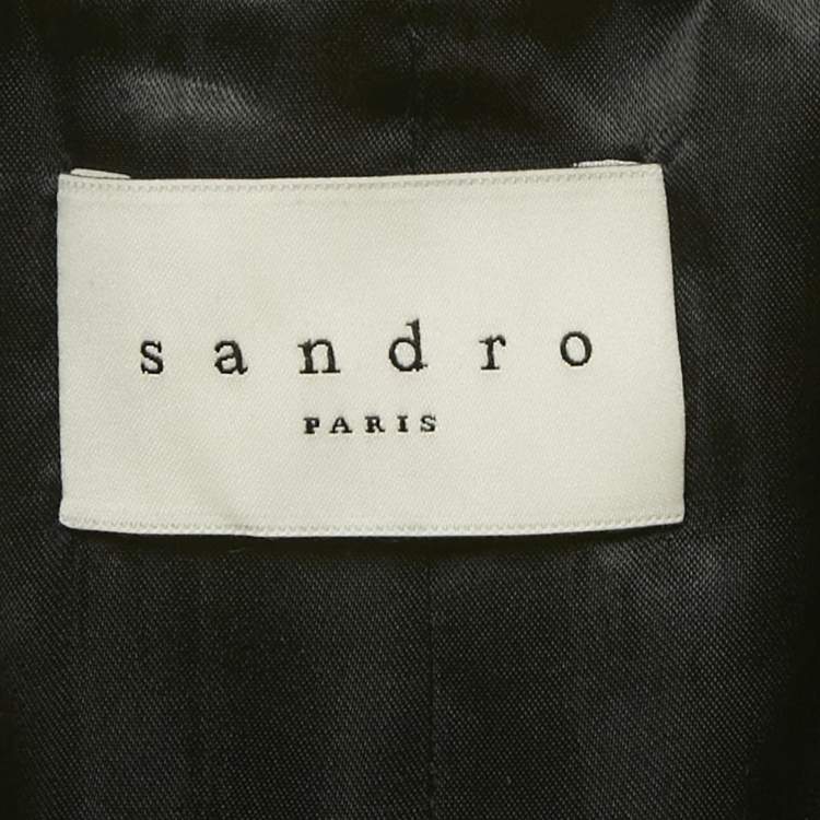 Pre Owned Sandro Beige Gabardine Short Coat XL