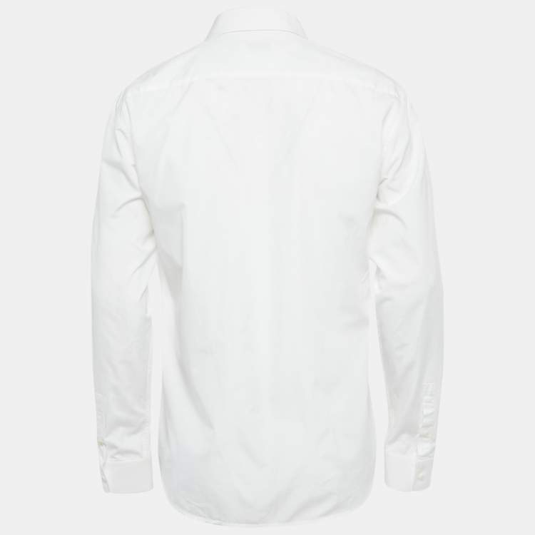 مملوكة مسبقًا Sandro White Cotton Classic Fit Shirt L