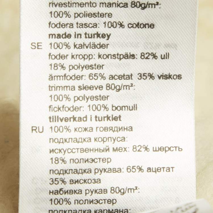 Pre Owned Sandro Brown Shearling and Suede Button Front Jacket M