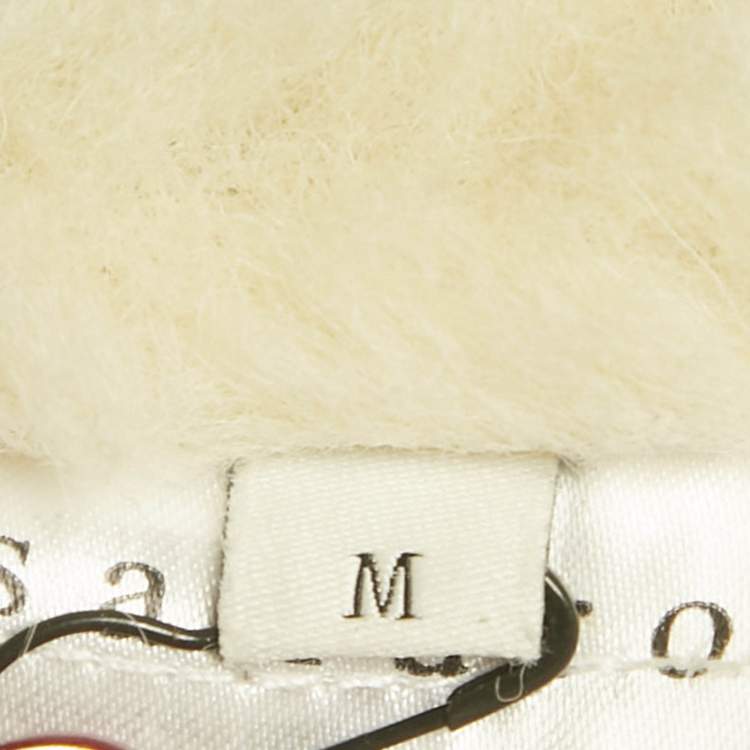 Pre Owned Sandro Brown Shearling and Suede Button Front Jacket M