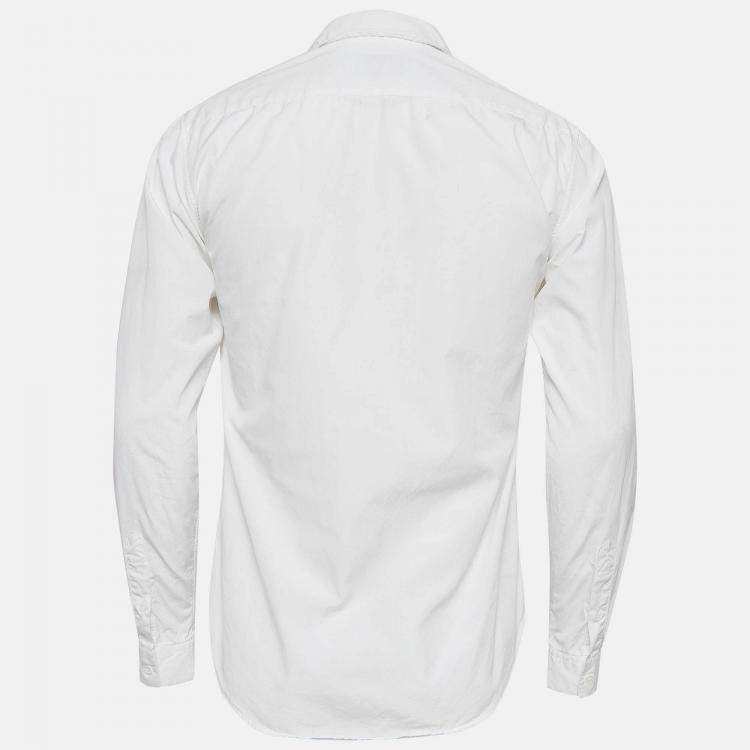 Pre Owned Sandro White Cotton Long Sleeve Shirt S