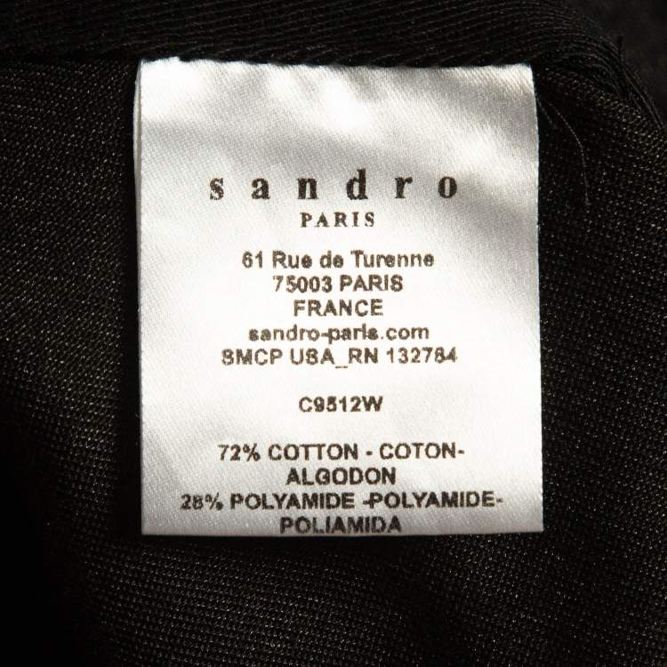 Pre Owned Sandro Black Denim Hooded Jackets S