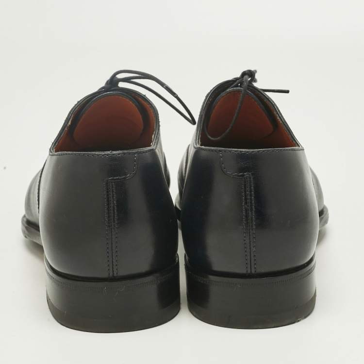 Pre Owned حذاء أكسفورد سانتوني جلد كودييير أزرق كحلي مقاس 41