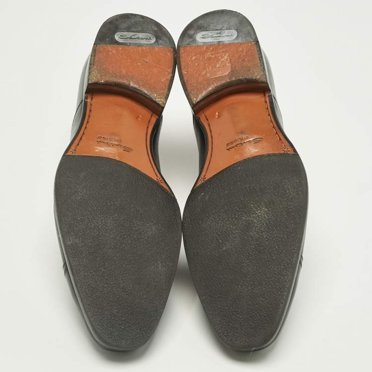 Pre Owned حذاء أكسفورد سانتوني جلد كودييير أزرق كحلي مقاس 41