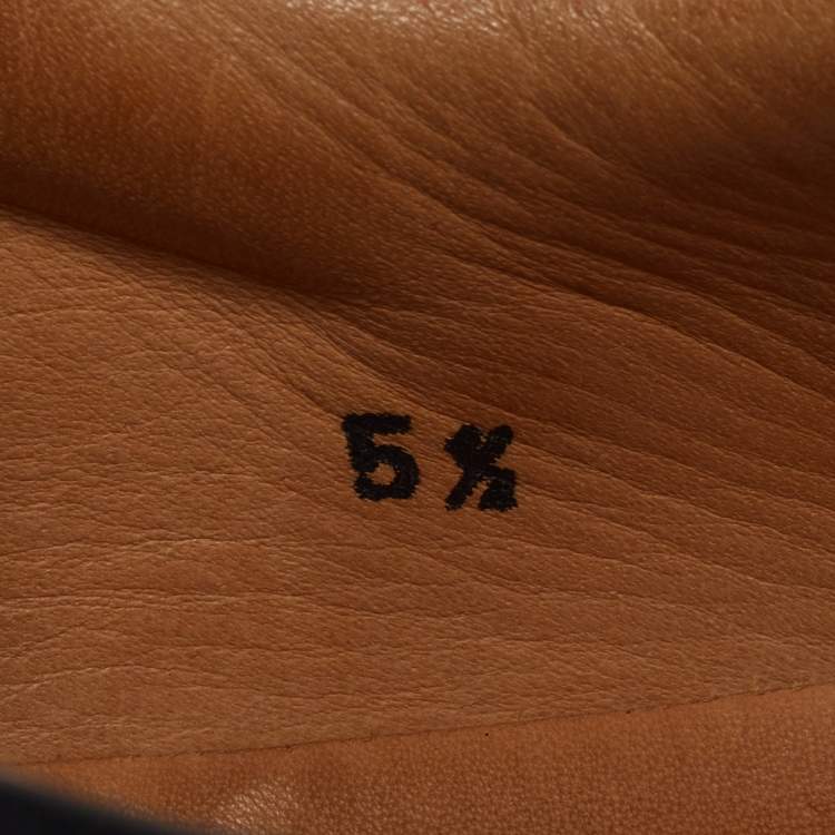 Pre Owned Santoni Size 40 Black Leather Low Top Sneakers