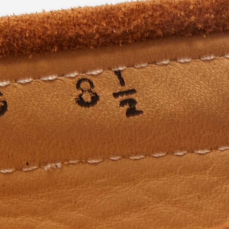 Pre Owned Santoni Brown Suede Slip On Loafers Size 42.5