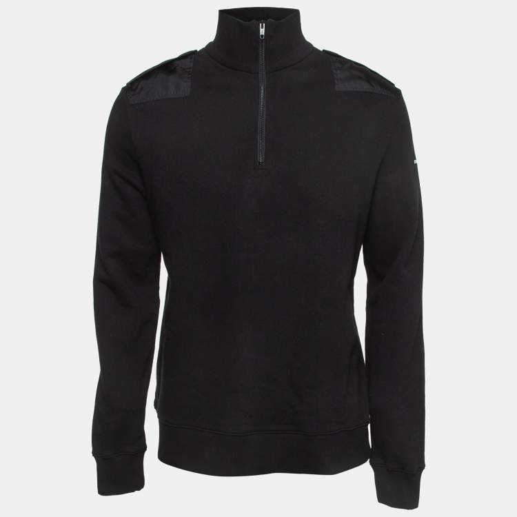 Pre Owned Stella McCartney Black Cotton Zip-Up Sweater M