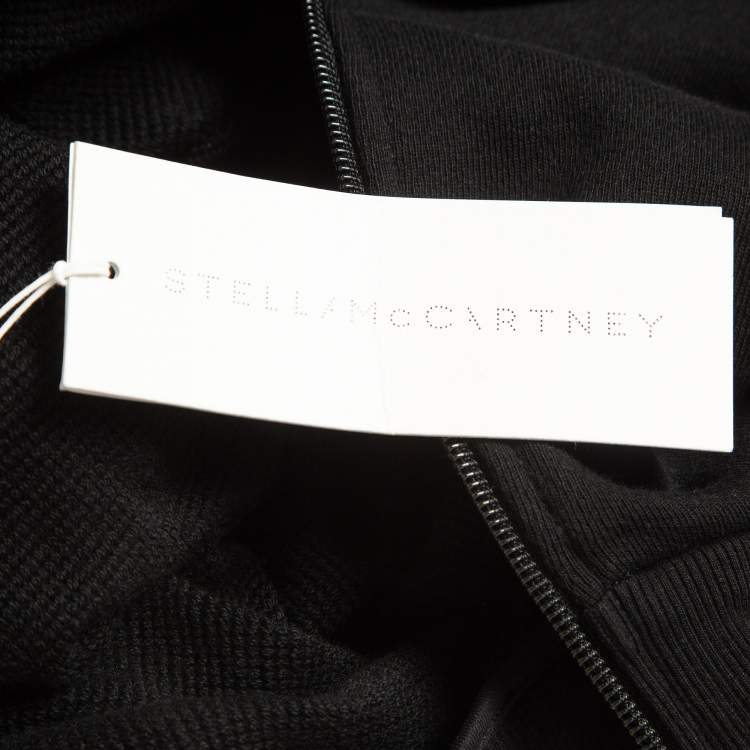 Pre Owned Stella McCartney Black Cotton Zip-Up Sweater M