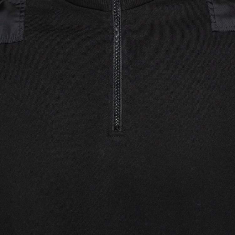 Pre Owned Stella McCartney Black Cotton Zip-Up Sweater M