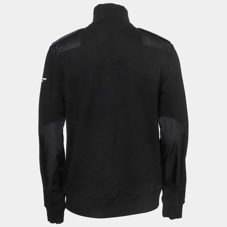 Pre Owned Stella McCartney Black Cotton Zip-Up Sweater M