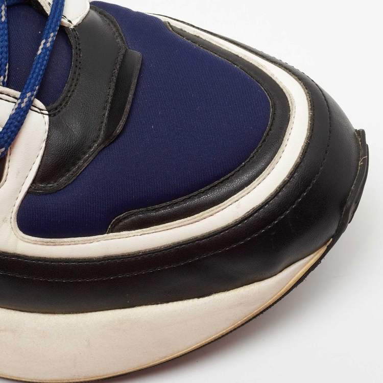 Pre Owned Stella McCartney Blue faux Leather and Fabric chunky Sneakers Size 44