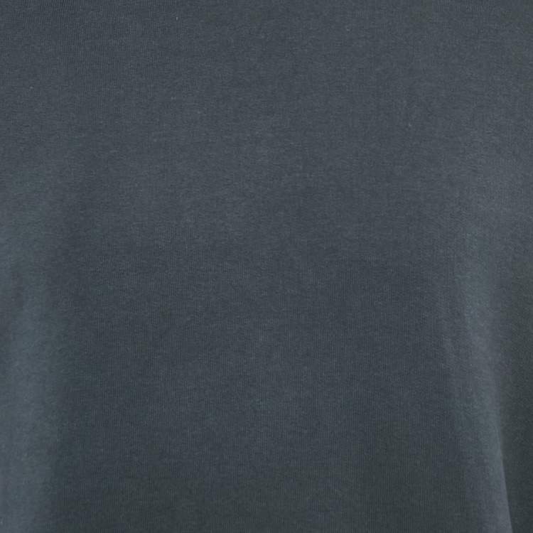 Pre Owned Stone Island Black  Printed Cotton Crew Neck Sweatshirt L