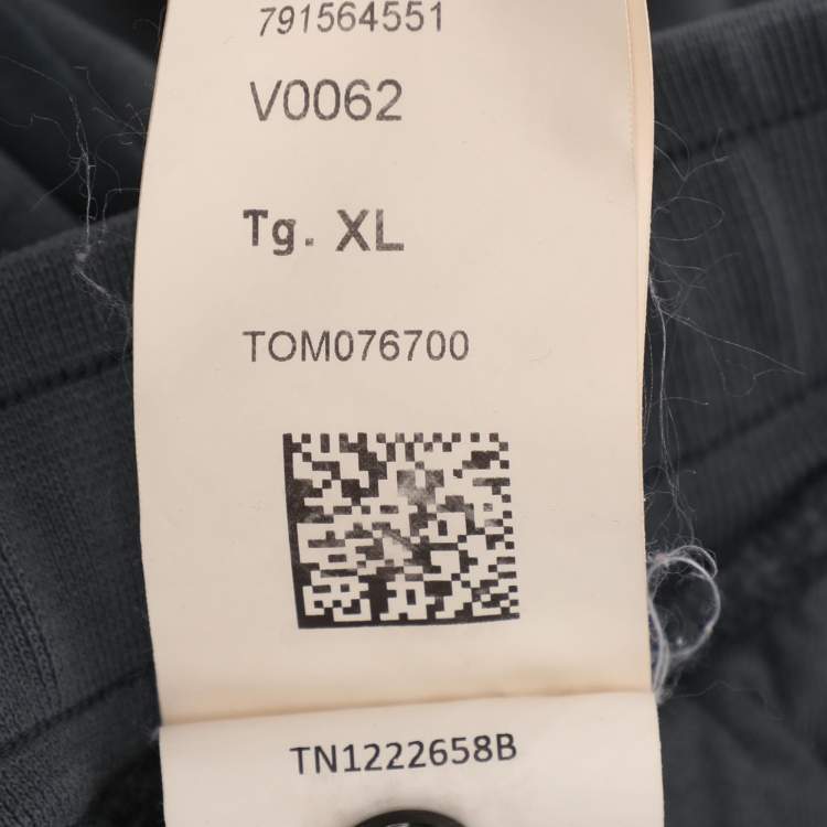 Pre Owned Stone Island Grey Jersey Logo Patch Jogger Pants XL