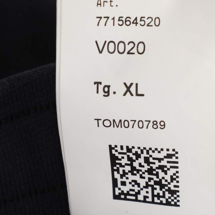 Pre Owned Stone Island Navy Blue Jersey Logo Patch Jogger Pants XL