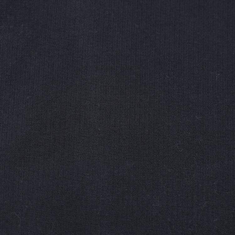 Pre Owned Stone Island Navy Blue Jersey Logo Patch Jogger Pants XL