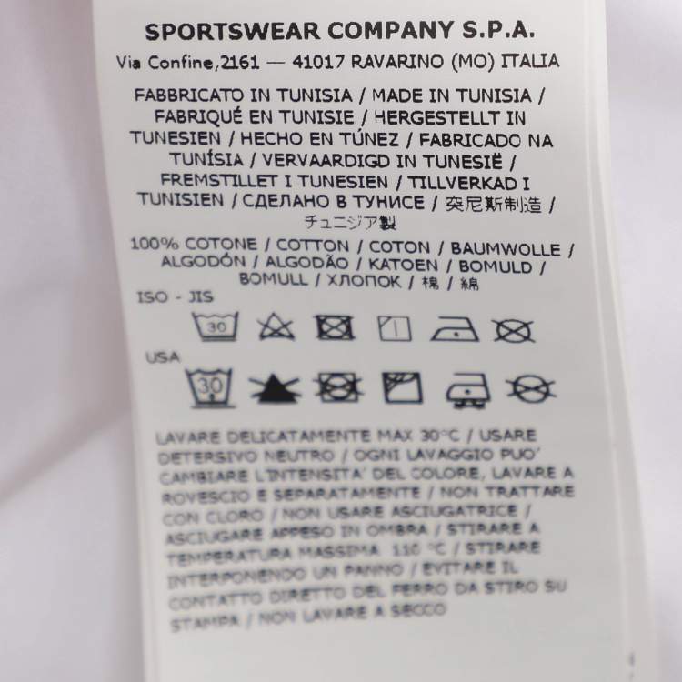 مملوكة مسبقًا Stone Island White Jersey Logo T-Shirt XL