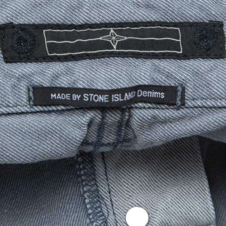 مملوكة مسبقًا Stone Island Pale Grey Denim New Steel Narrow Leg Jeans S