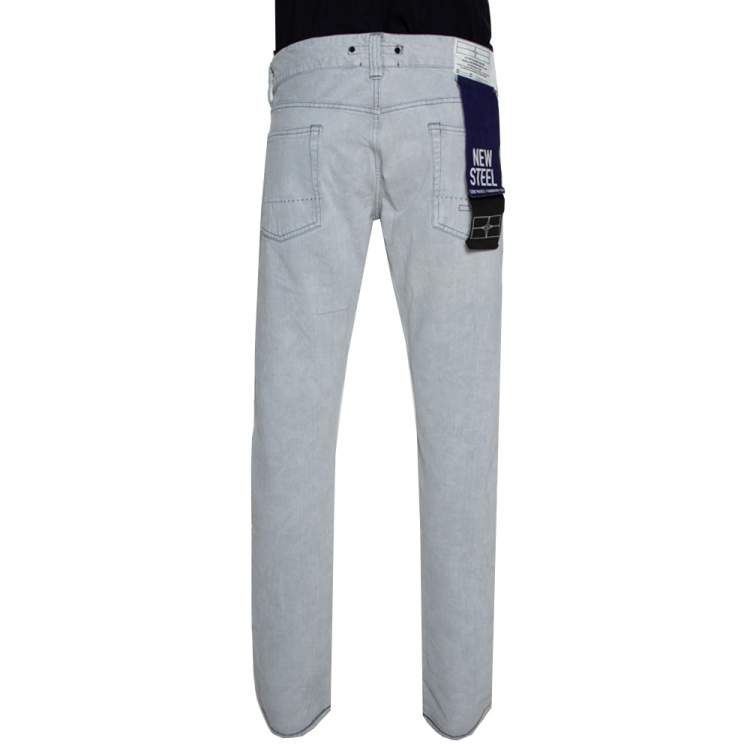 مملوكة مسبقًا Stone Island Pale Grey Denim New Steel Narrow Leg Jeans M