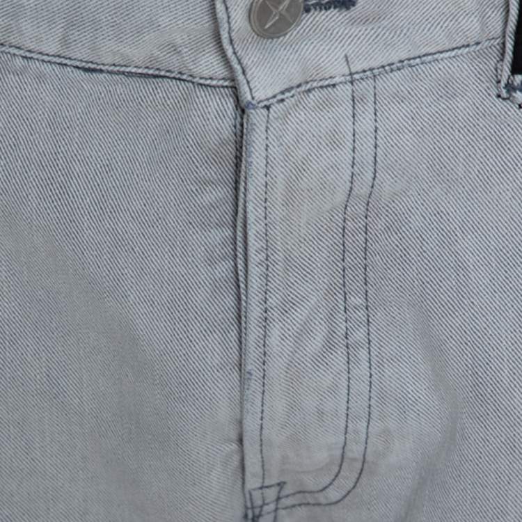 مملوكة مسبقًا Stone Island Pale Grey Denim New Steel Narrow Leg Jeans M