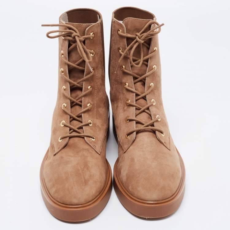 Pre Owned Stuart Weitzman Brown Suede Henley Boots Size 42 