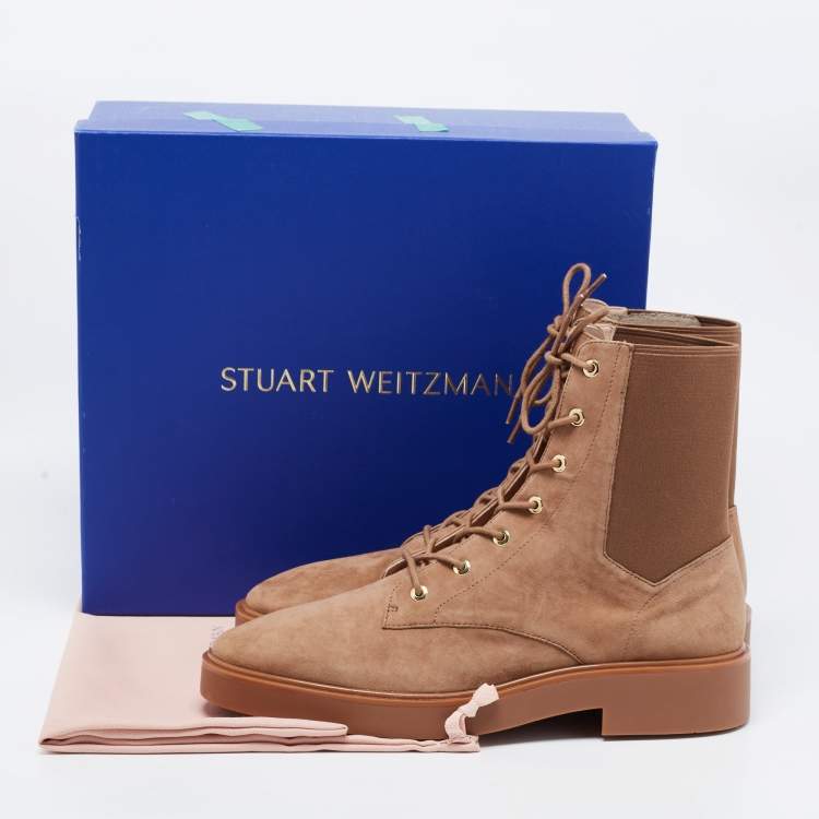 Pre Owned Stuart Weitzman Brown Suede Henley Boots Size 42 
