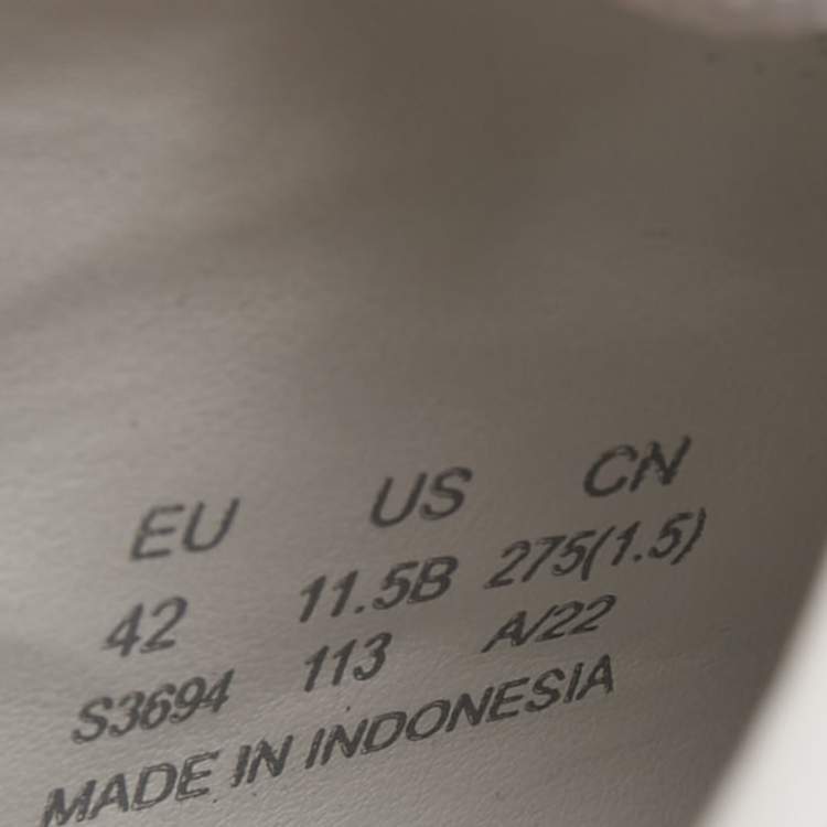 Pre Owned Stuart Weitzman White Leather Daryl Low Top Sneakers Size 42